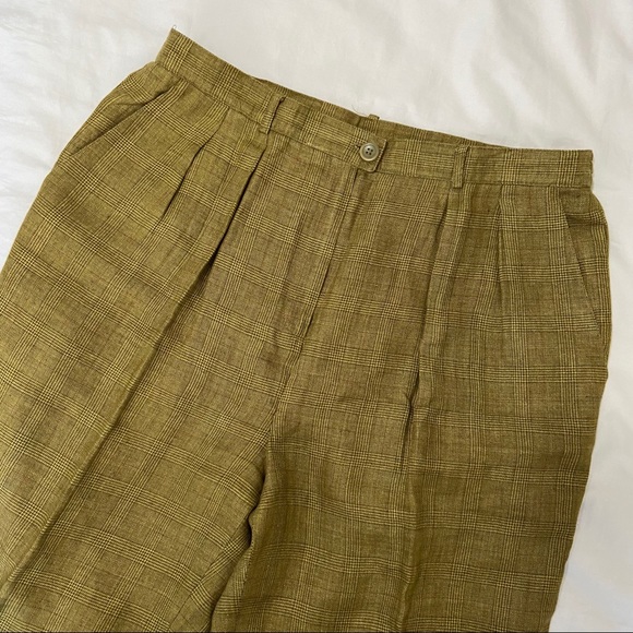Vintage Jones NY Linen Plaid Pantsuit. Sz 16/18W. - Picture 6 of 8